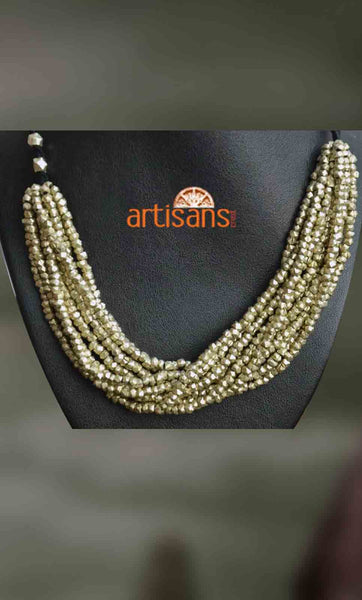 Tribal Jewellery - Bunch up Beads on black thread