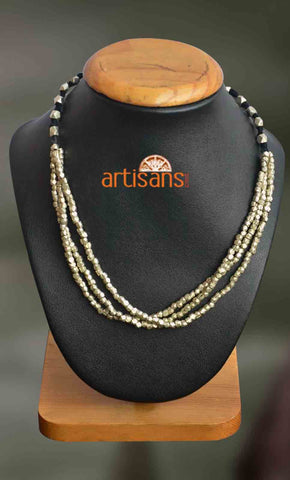 Tribal Jewellery - Necklace with beads on black thread