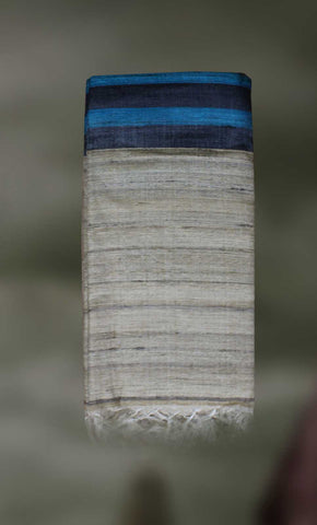 Handloom- Tussar Silk and Cotton Shawl