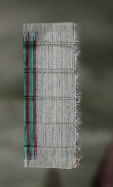 Handloom- Tussar Silk and Cotton Shawl
