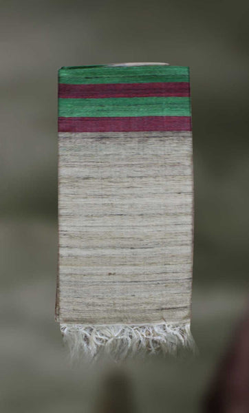 Handloom- Tussar Silk and Cotton Shawl