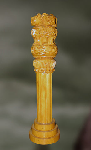 Wood sculpture of Ashoka pillar