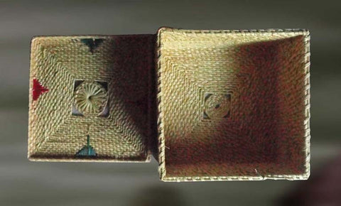 Square Box with Painted Lid
