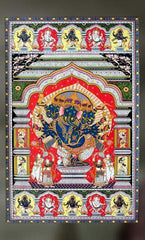 1848年銅版画◆仏製 ファッション誌『プチ・クリエ・デ・ダーム』No.2354 Panchamukhi Ganesha: The Lord with Five Heads - Artisans Crest