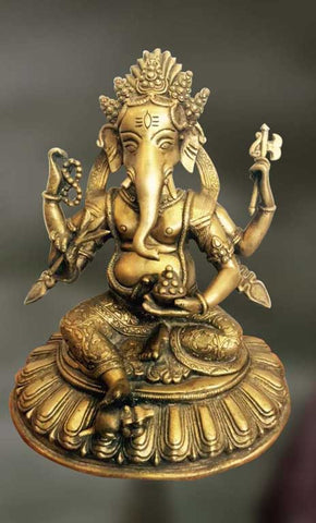 Handmade Brass sculpture of Ganesha 