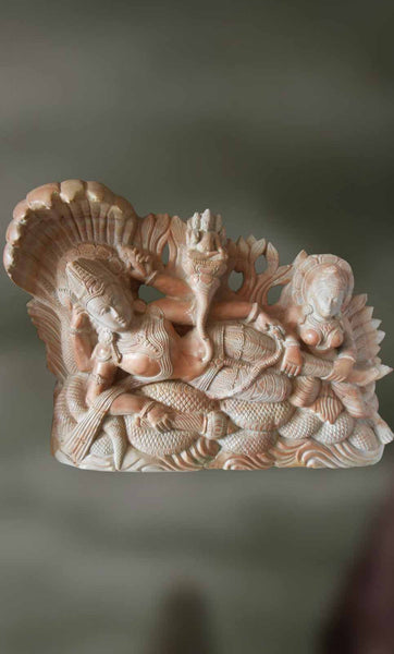 Yoga Nidra : Narayan & Laxmi Sitting on Sesha Naga