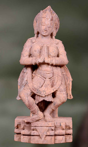 Handcrafted sandstone sculpture of a beautiful woman