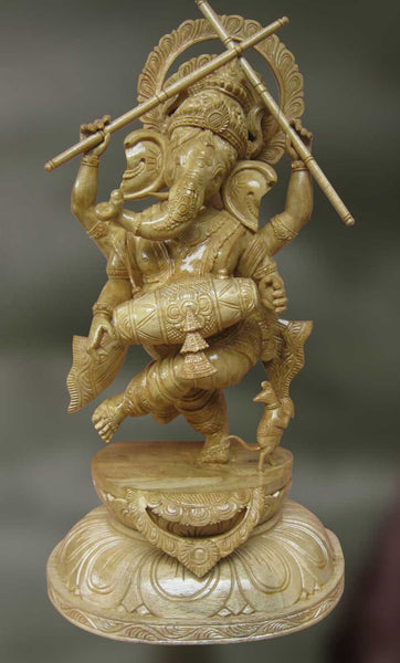 Wood sculpture of Lord Ganesha
