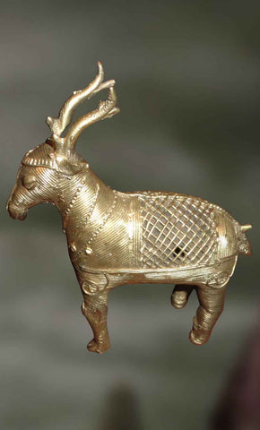 Deer Standing - Dhokra Art