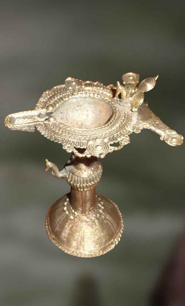 Peakcock Lamp- Dhokra Art